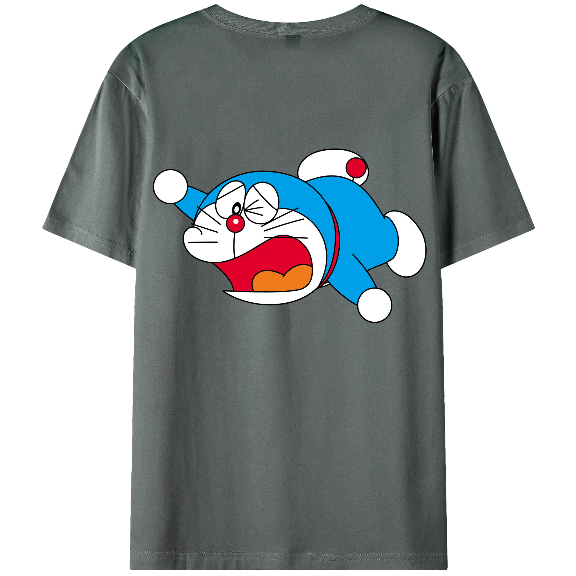 （画像用） ドラえもん Doraemon 綿100％ メンズ半袖Tシャツ（バックプリント） 通気性